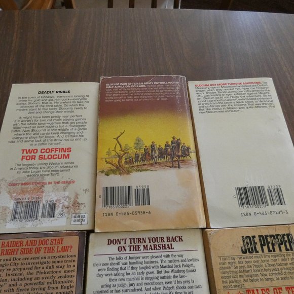 Lot Of 9 Vintage Western Paperback Books Jake Logan & Others - Picture 7 of 9